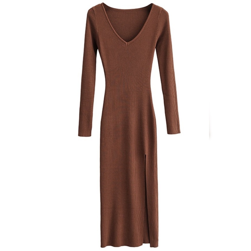 GoodNight Macaroon Ribbed MIDI Dress
